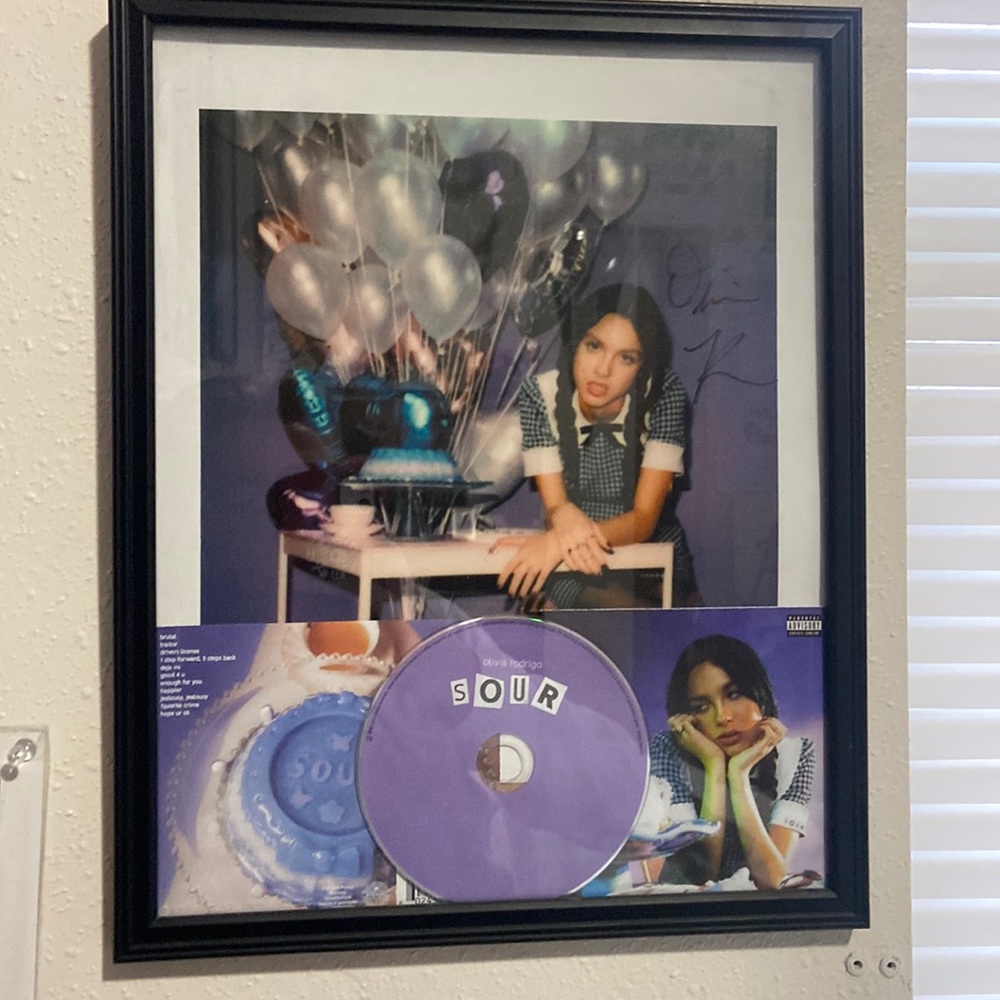Autographed Olivia Rodrigo Target Exclusive Poster and CD